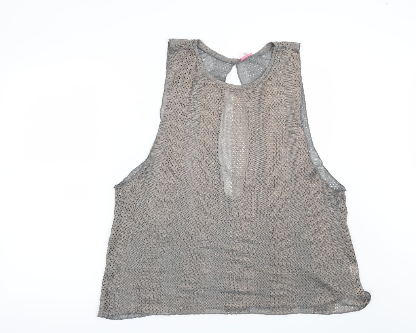 River Island Womens Grey Striped  Vest Jumper Size M