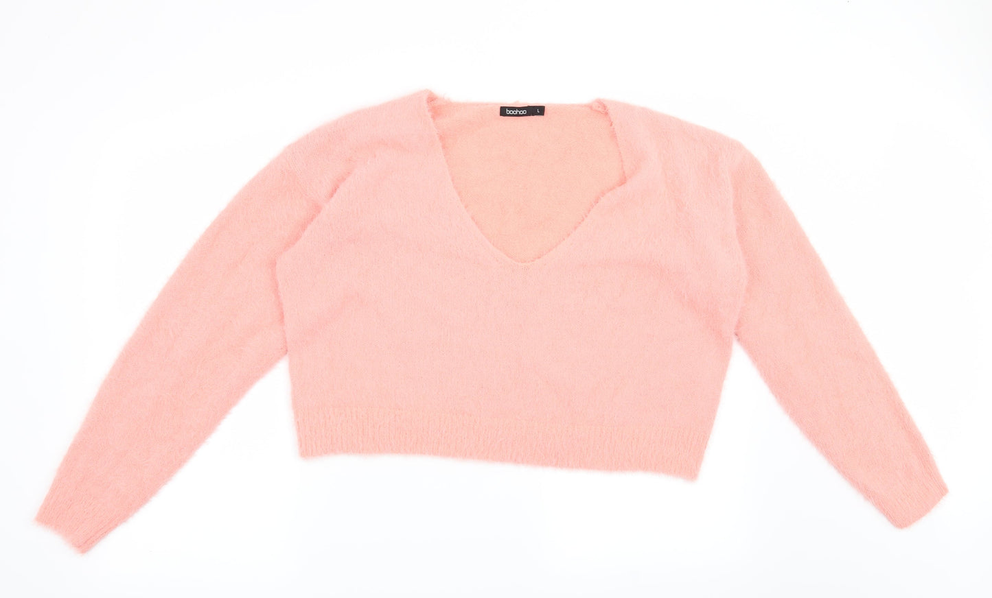 Boohoo Womens Pink   Pullover Jumper Size L