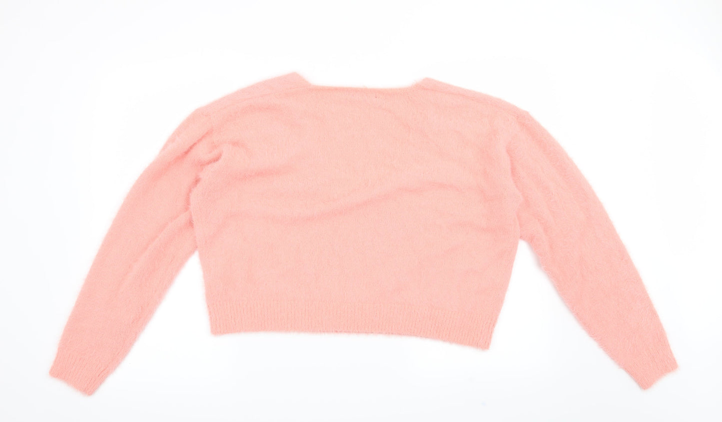 Boohoo Womens Pink   Pullover Jumper Size L
