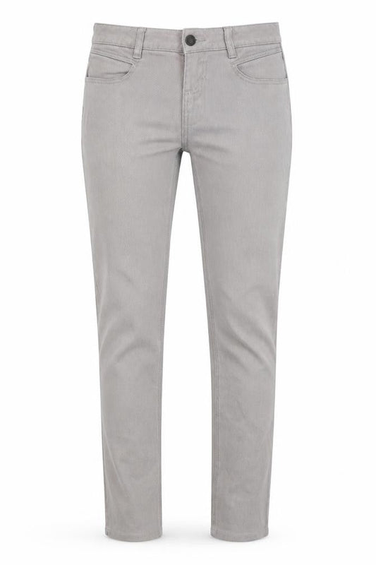 Front view of Fullcircle women’s beige denim skinny jeans, size UK 28, 30-inch leg
