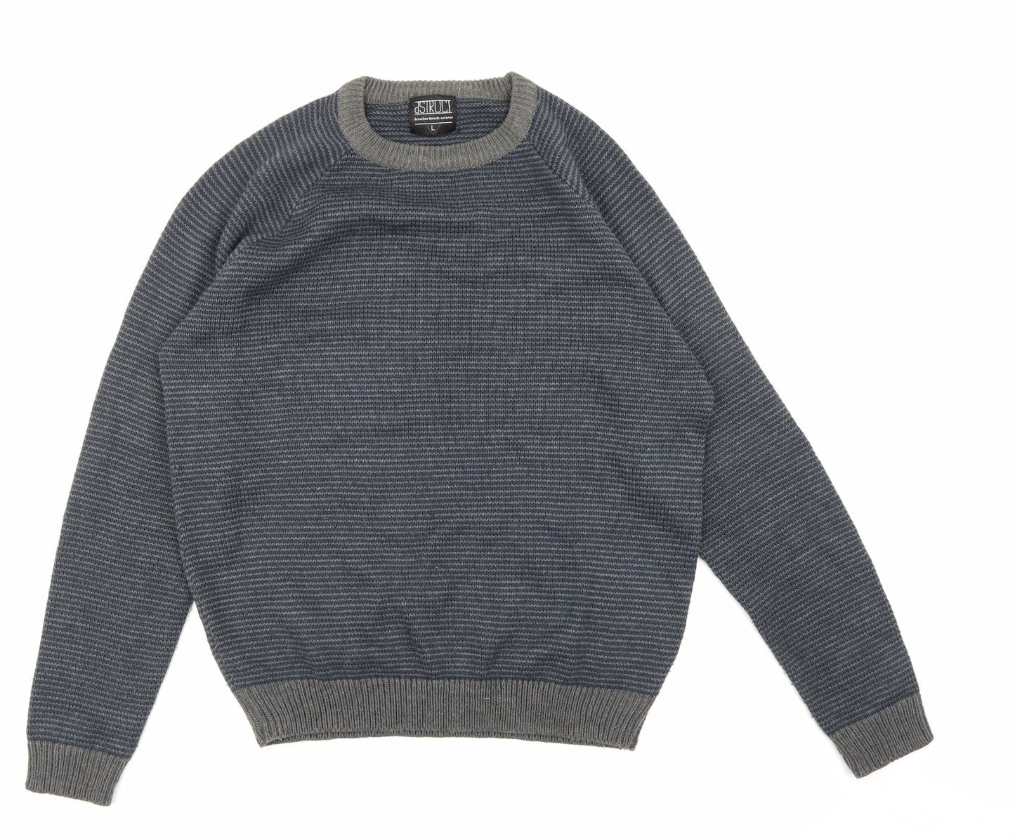 siruci Mens Grey   Pullover Sweatshirt Size L