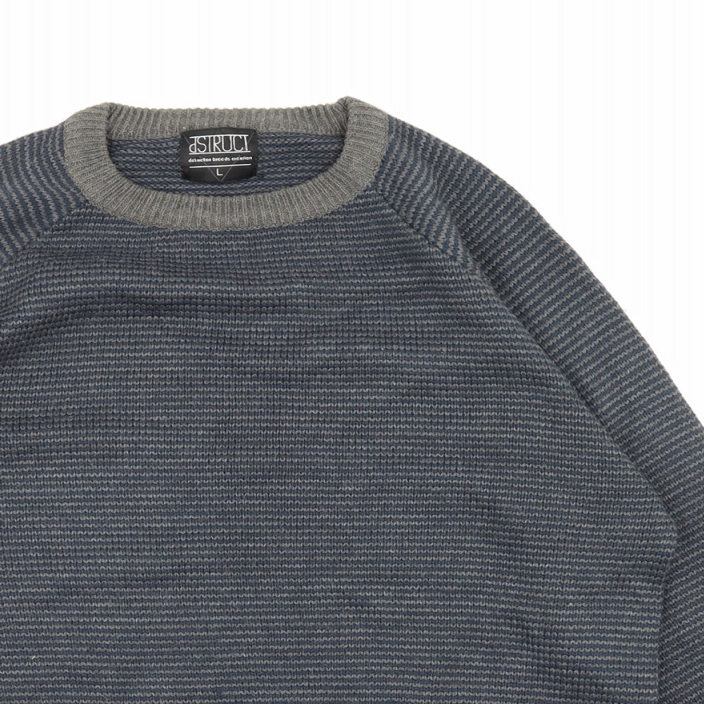 siruci Mens Grey   Pullover Sweatshirt Size L