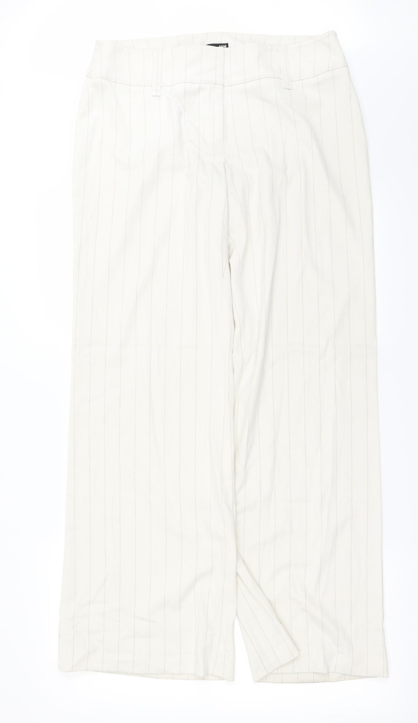 H&M Womens Ivory   Trousers  Size 16 L26 in