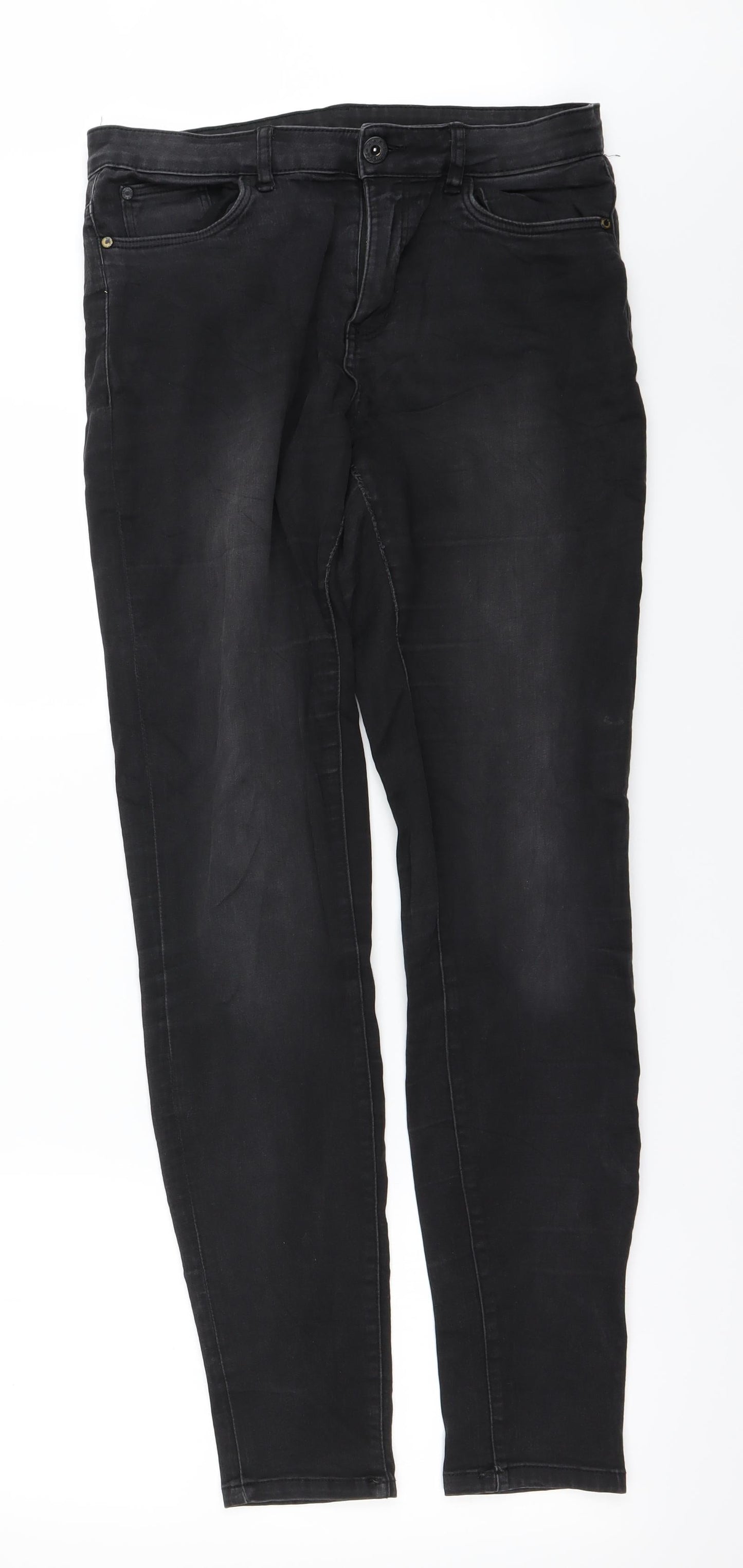 Preworn Womens Black   Mom Jeans Size 31 in L27 in