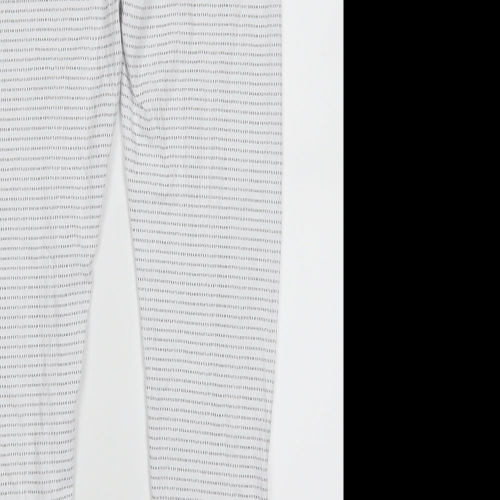George Girls White   Sweatpants Trousers Size 10-11 Years - Eat Sleep Dream Repeat Loungeear