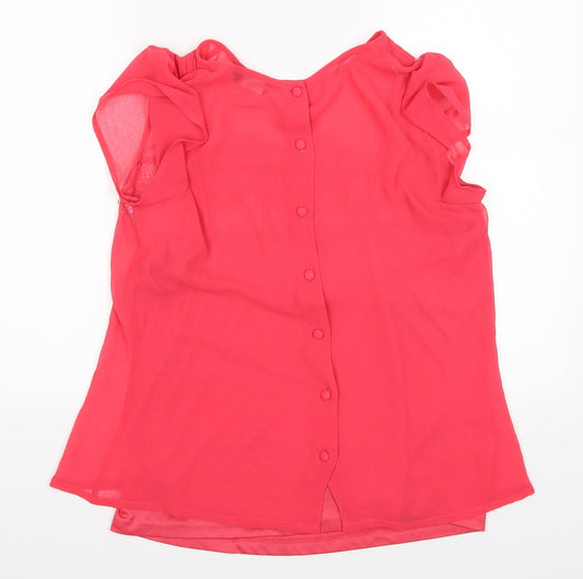 Dorothy Perkins Womens Pink  Lace Basic T-Shirt Size 14