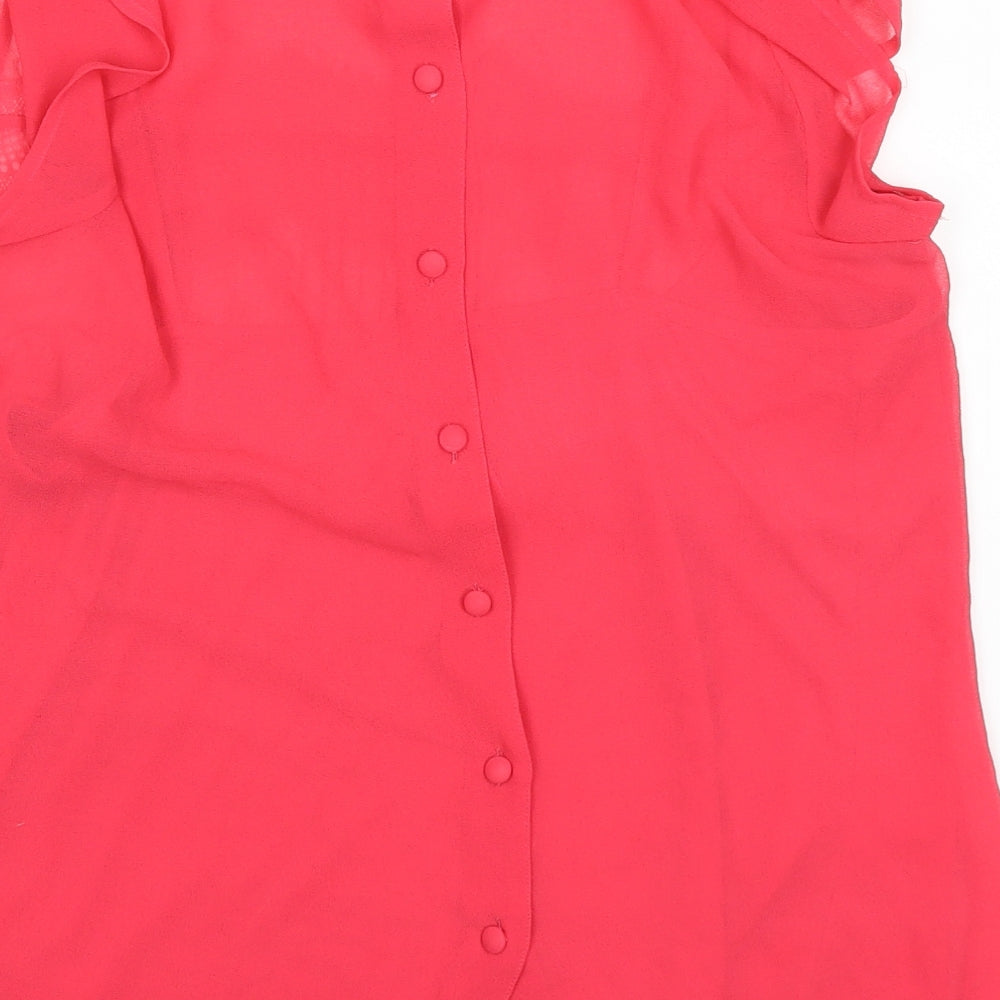 Dorothy Perkins Womens Pink  Lace Basic T-Shirt Size 14