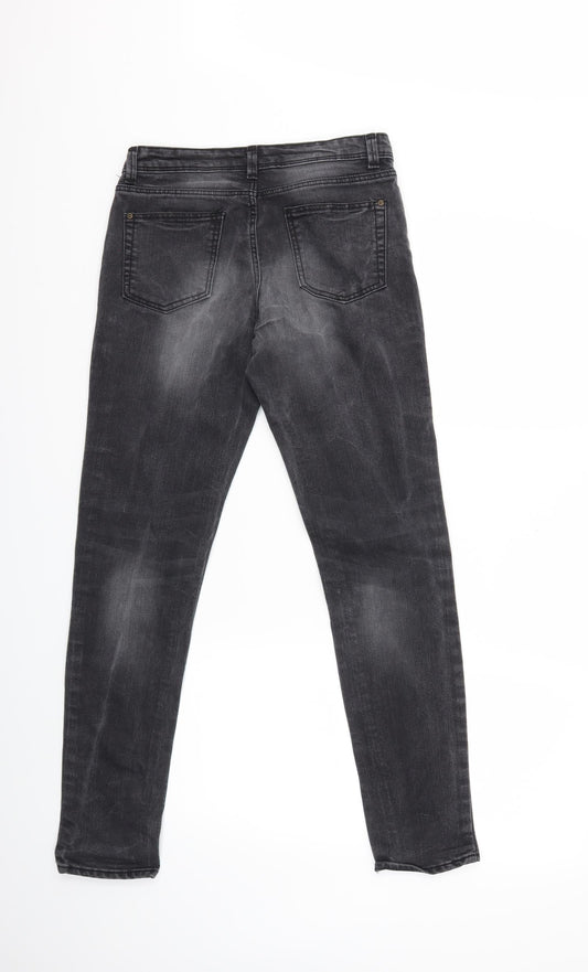 Preworn Womens Grey  Denim Skinny Jeans Size 8 L28 in