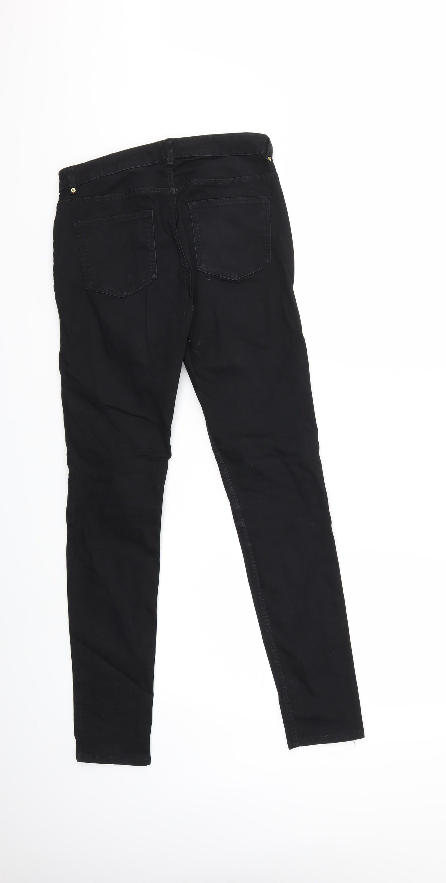 H&M Womens Black  Denim Skinny Jeans Size 8 L30 in