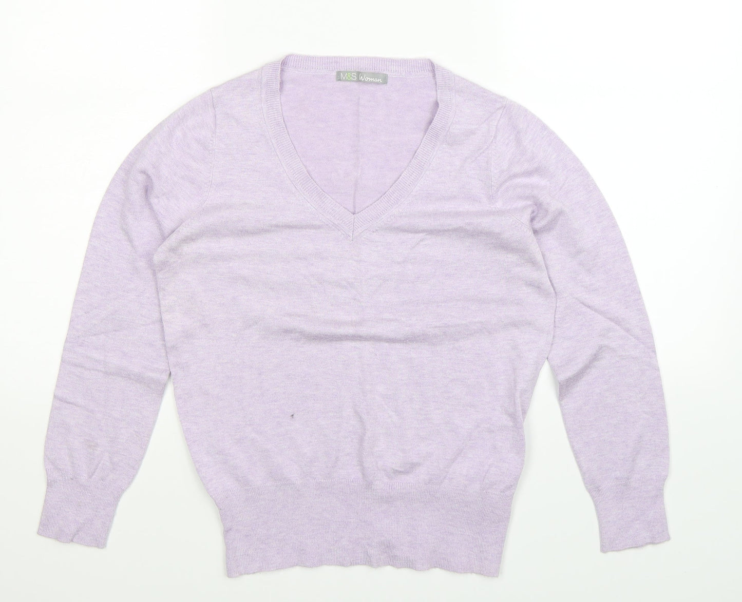 Marks and Spencer Womens Purple  Knit Pullover Jumper Size 12