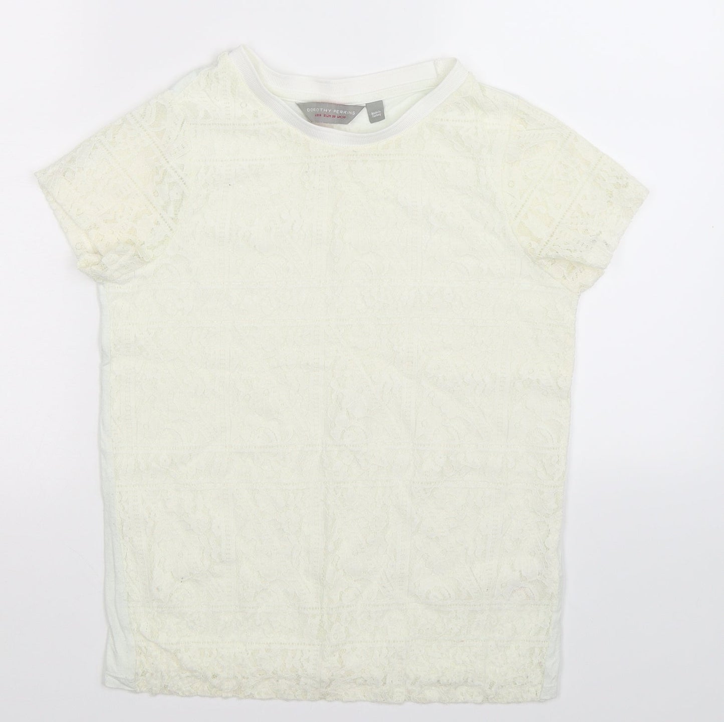 Dorothy Perkins Womens White   Basic T-Shirt Size 10