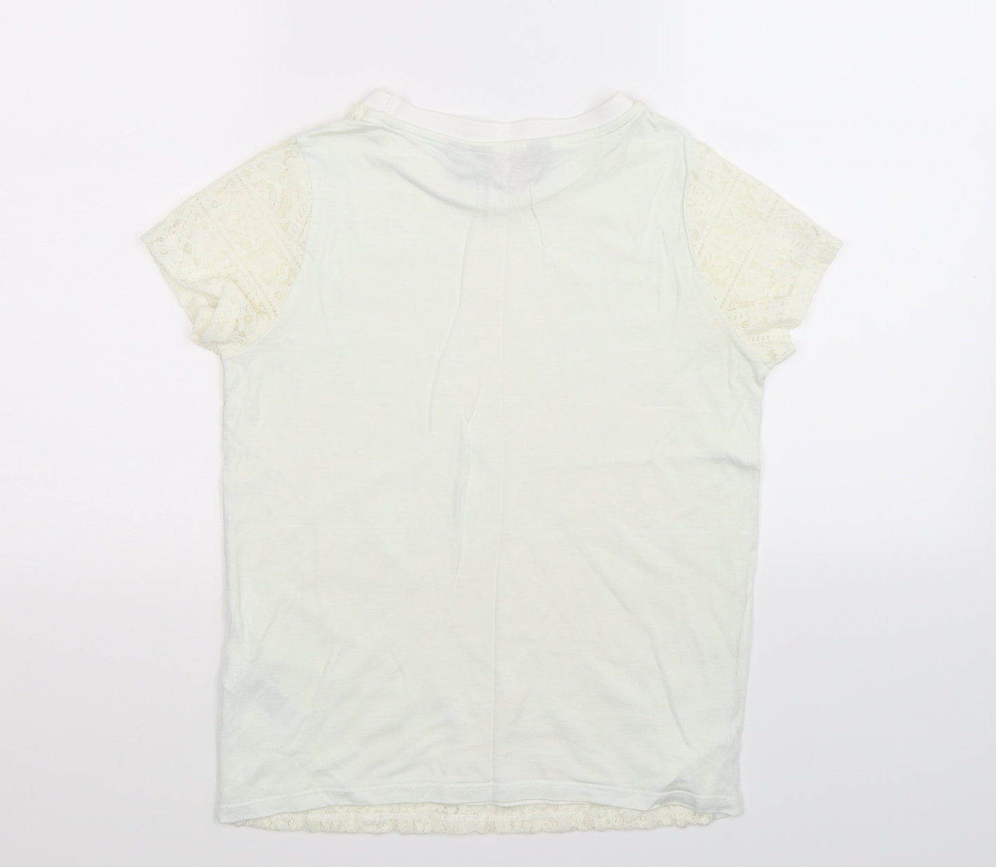 Dorothy Perkins Womens White   Basic T-Shirt Size 10