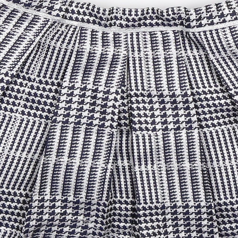 Monsoon Girls Silver Geometric  Pleated Skirt Size 7-8 Years