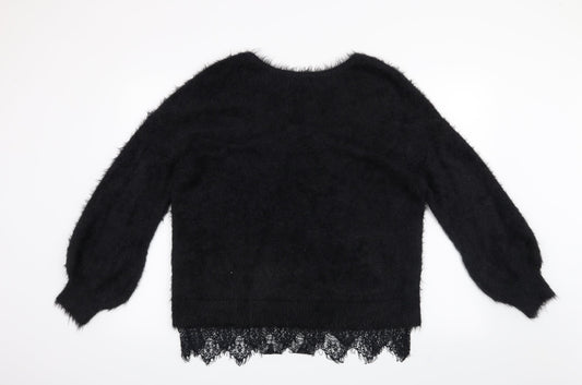 Miss Selfridge Womens Black   Pullover Jumper Size 12