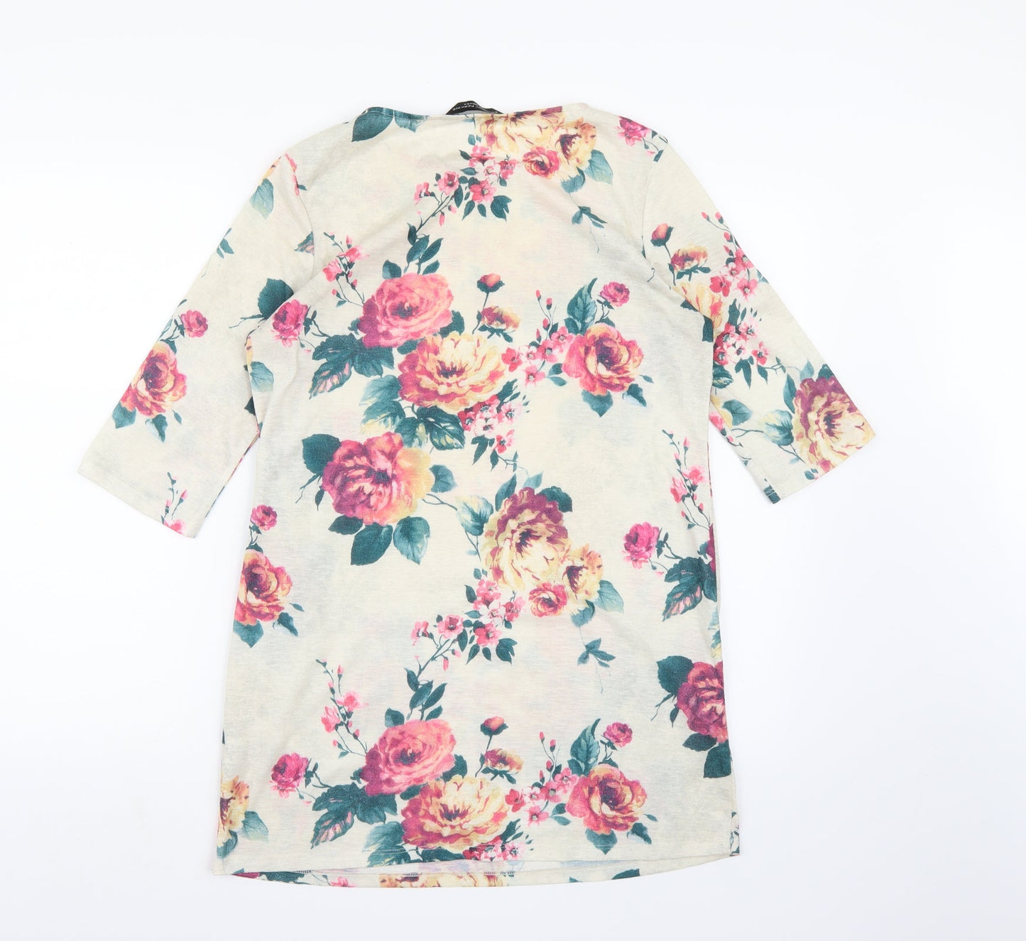 Dorothy Perkins Womens Beige Floral  A-Line  Size 12