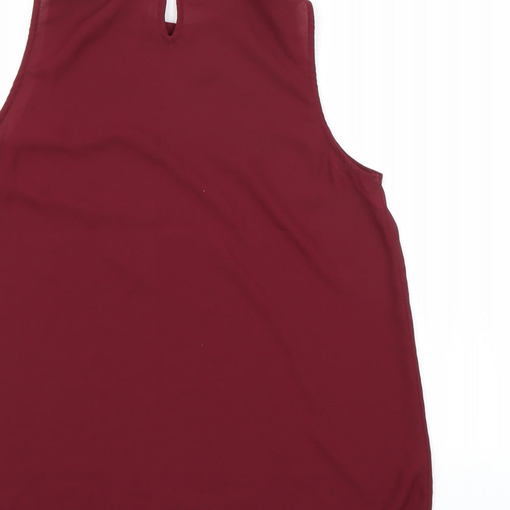 New Look Womens Brown  Chiffon Basic Blouse Size 8