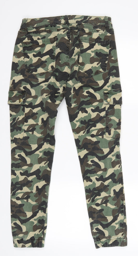 Monday Girls Green Camouflage  Tapered Jeans Size XL