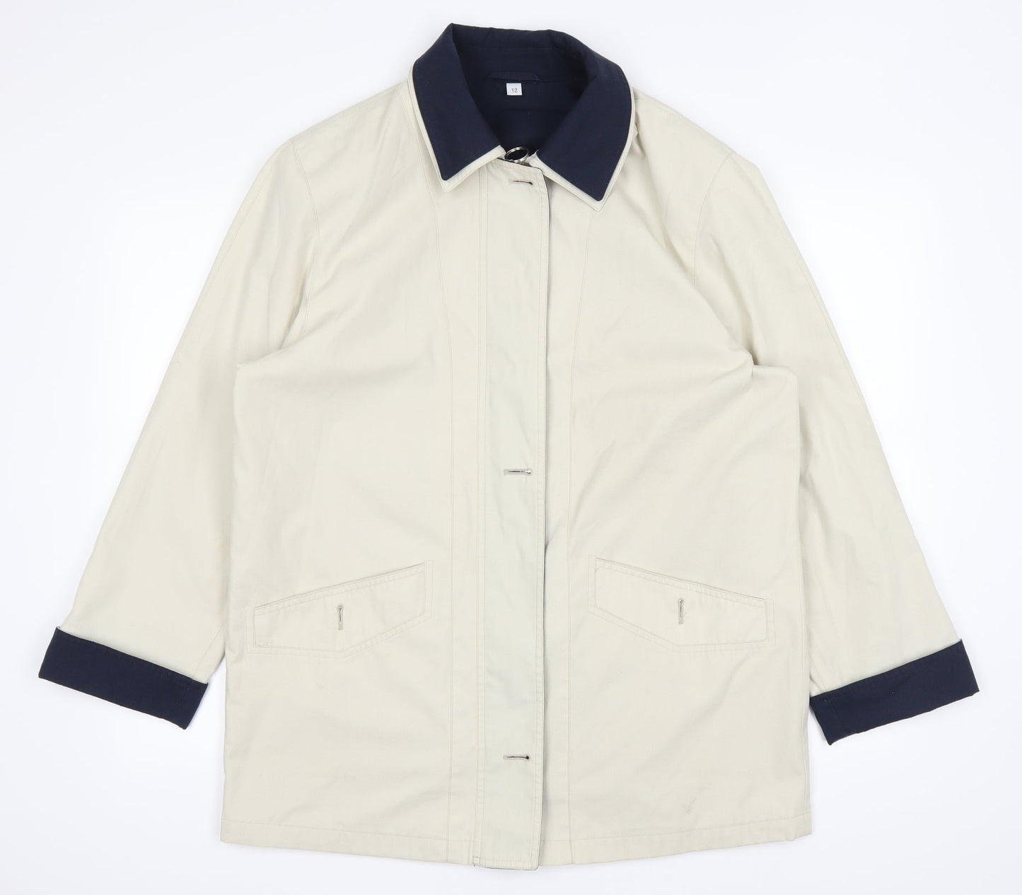 Preworn Womens Ivory   Jacket Coat Size 12