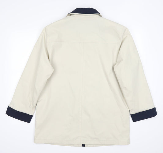 Preworn Womens Ivory   Jacket Coat Size 12