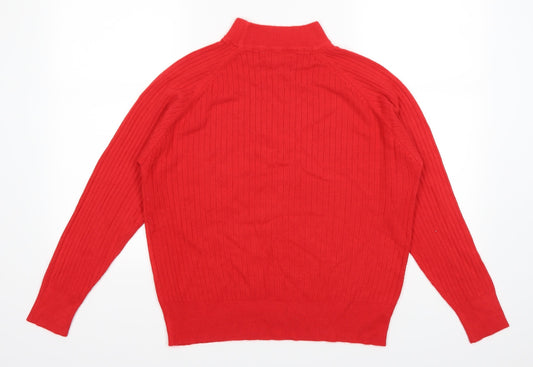 Affections Womens Red   Pullover Jumper Size L