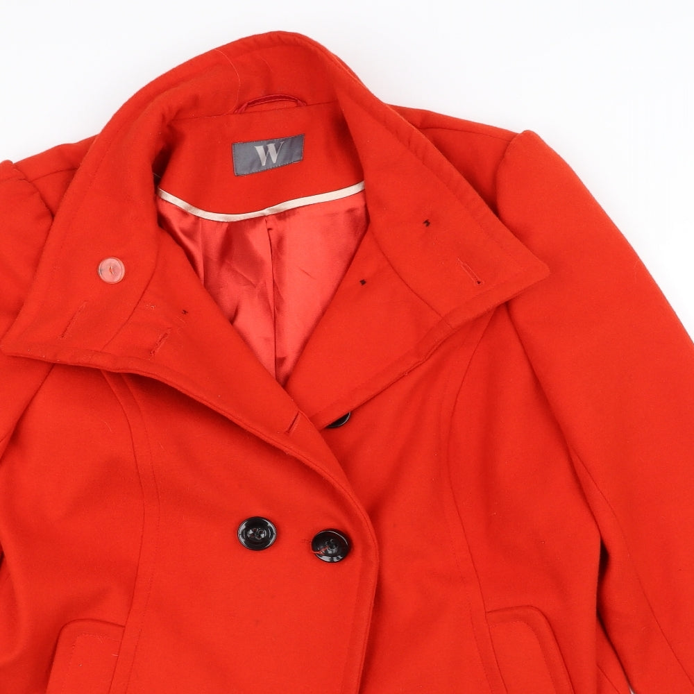 BHS Womens Red   Overcoat Coat Size 14