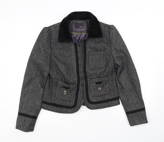 NEXT Womens Grey   Overcoat Coat Size M