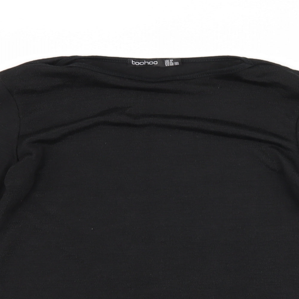 Boohoo Womens Black   Basic T-Shirt Size 10