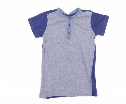Matalan Boys Blue Striped  Basic T-Shirt Size 8 Years