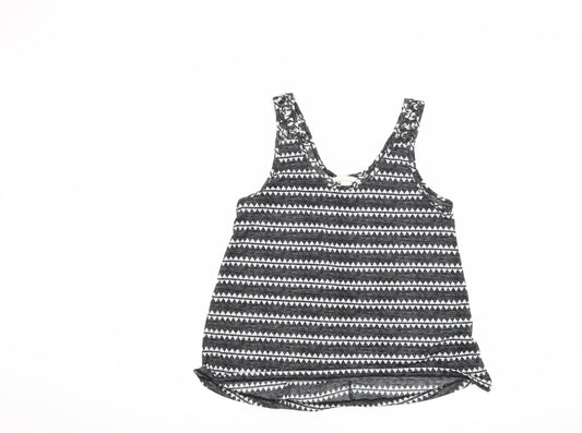 H&M Womens Black Geometric  Basic Tank Size M