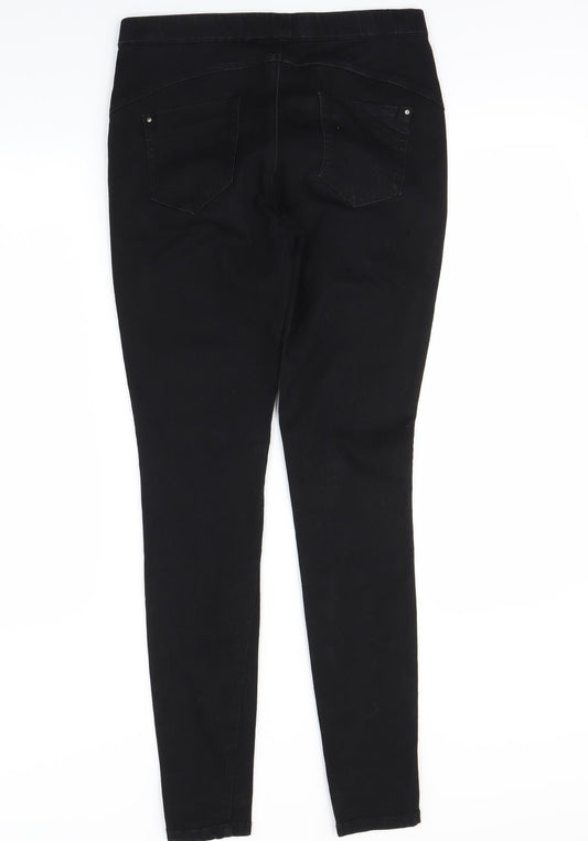 denim&co Womens Black   Jegging Jeans Size 10 L31 in
