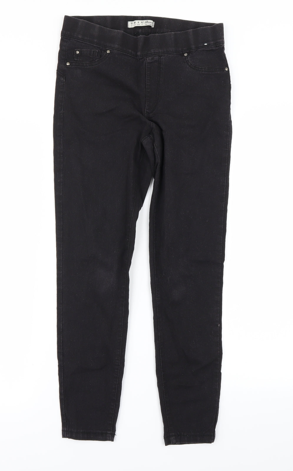 denim&co Womens Black   Skinny Jeans Size 10 L25.5 in