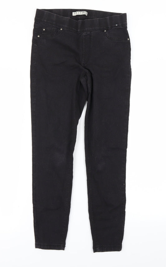 denim&co Womens Black   Skinny Jeans Size 10 L25.5 in
