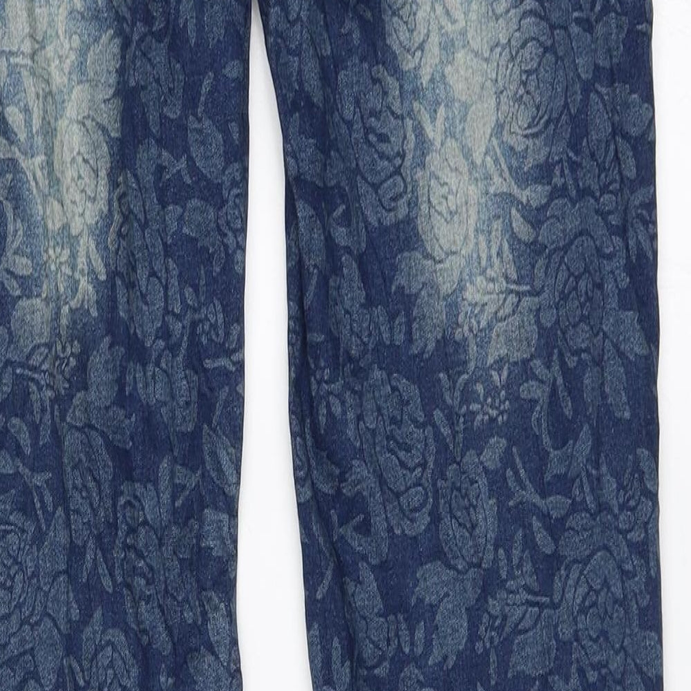 Monday Premium Womens Blue Floral  Skinny Jeans Size 30 in L32 in