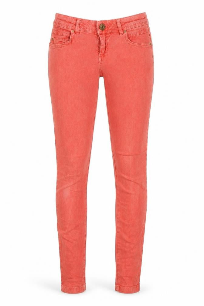 Front view of Pull&Bear women’s pink skinny jeans, size UK 24, in, 32-inch leg