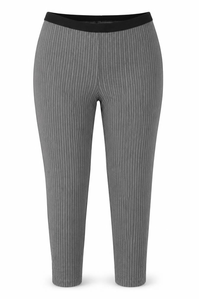 Preworn Womens Grey Striped   Leggings Size 36 in L27 in