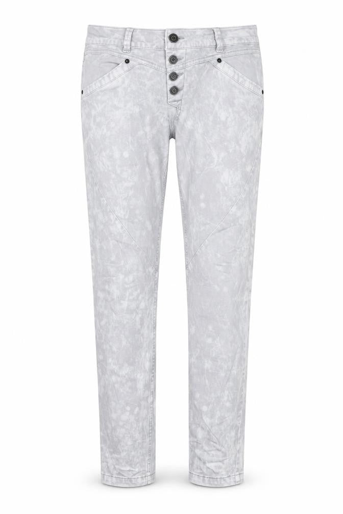 Front view of S. Oliver women’s grey skinny jeans, size UK 34, in, 32-inch leg