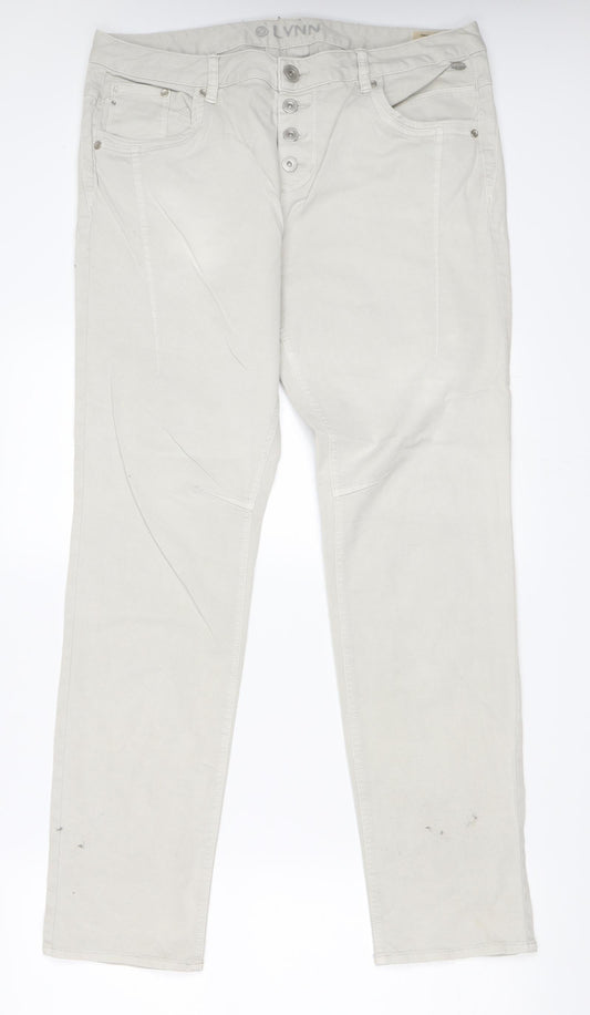 Lynn Womens Grey   Straight Jeans Size 34 in L30 in