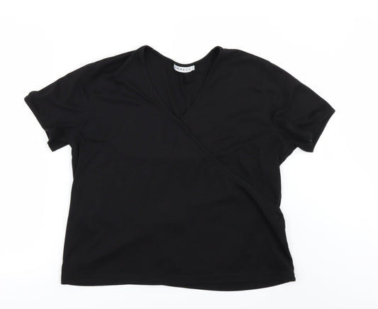 Emreco Womens Black   Basic T-Shirt Size 18