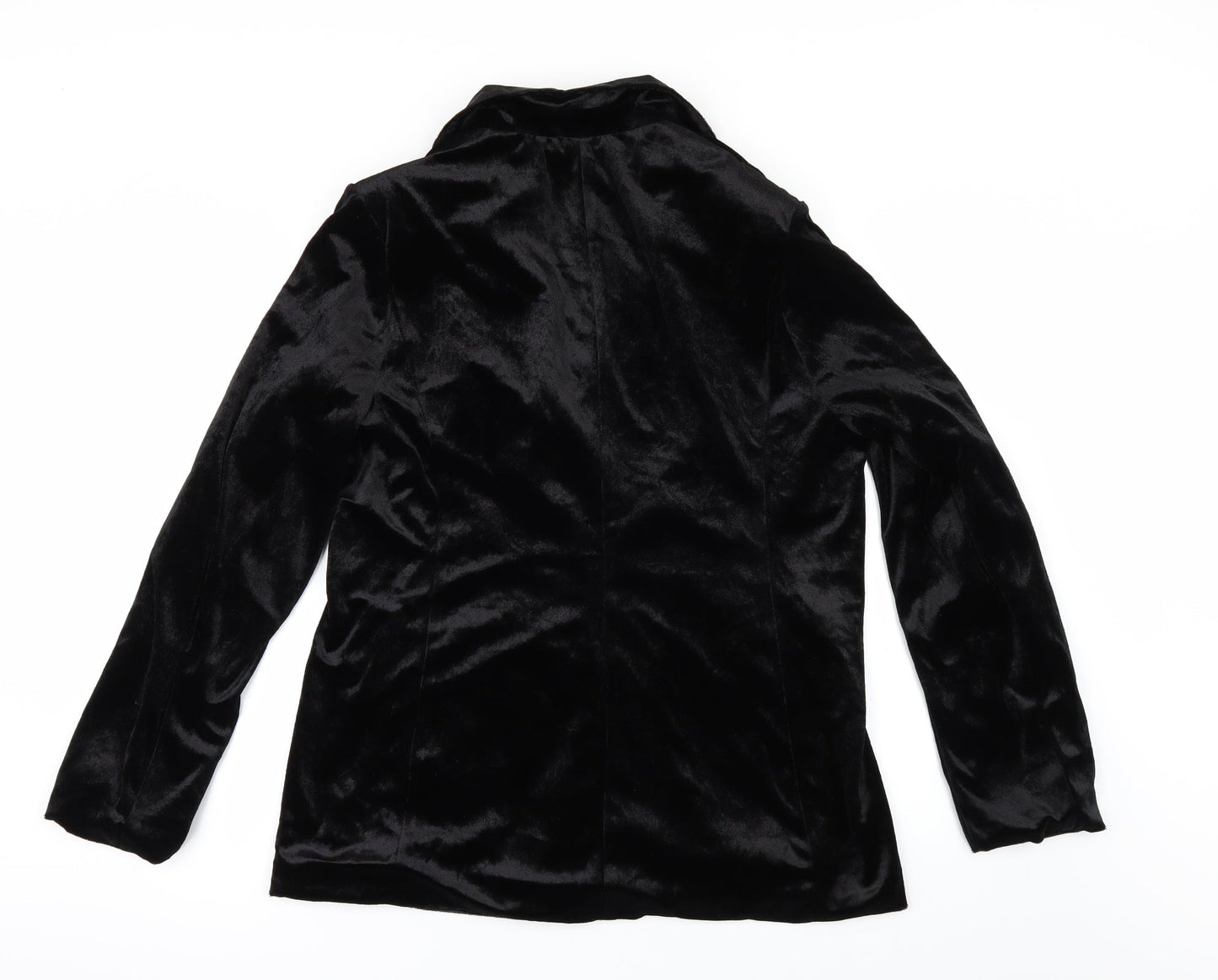 PRETTYLITTLETHING Womens Black  Velour Jacket  Size 8