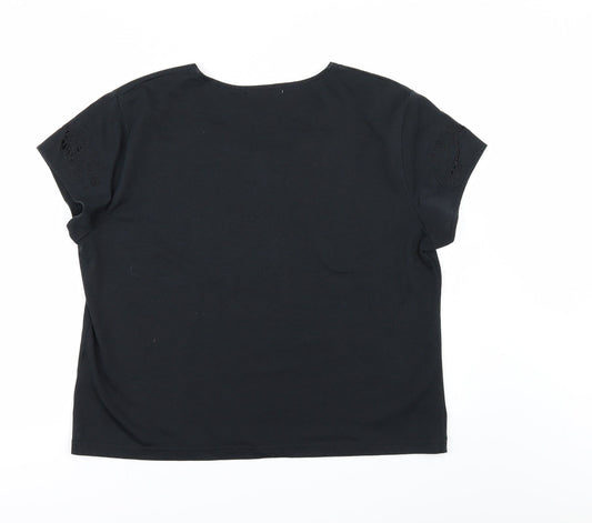Emerco Womens Black   Basic T-Shirt Size 20