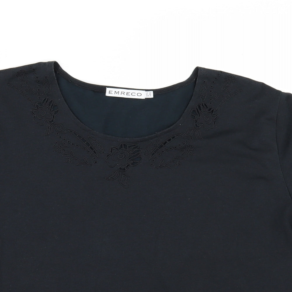 Emerco Womens Black   Basic T-Shirt Size 20