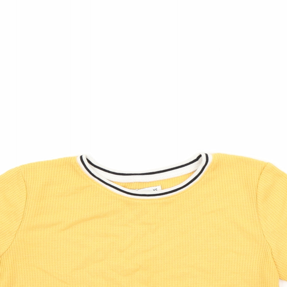 Hollister Womens Yellow   Cropped Polo Size XS