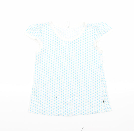 Greenbaby Girls Blue   Basic T-Shirt Size 4-5 Years