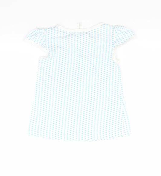 Greenbaby Girls Blue   Basic T-Shirt Size 4-5 Years
