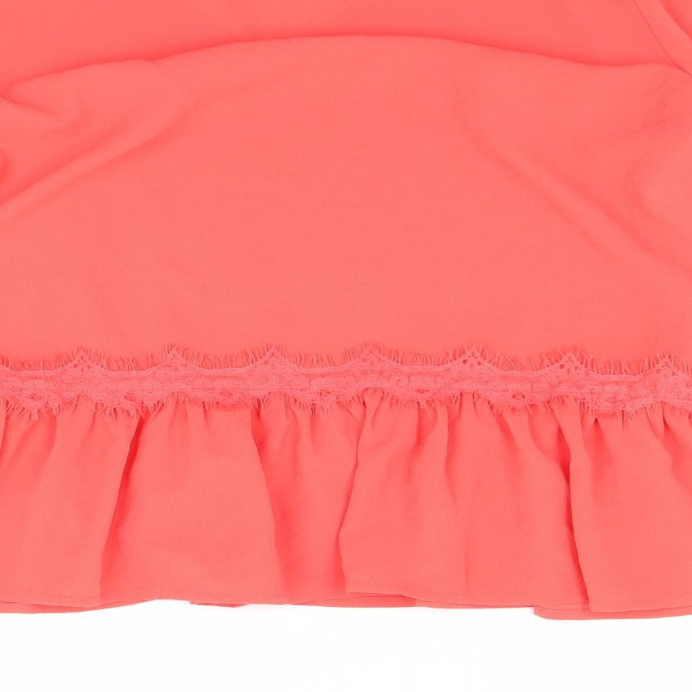 Yas Womens Red   Basic Blouse Size S