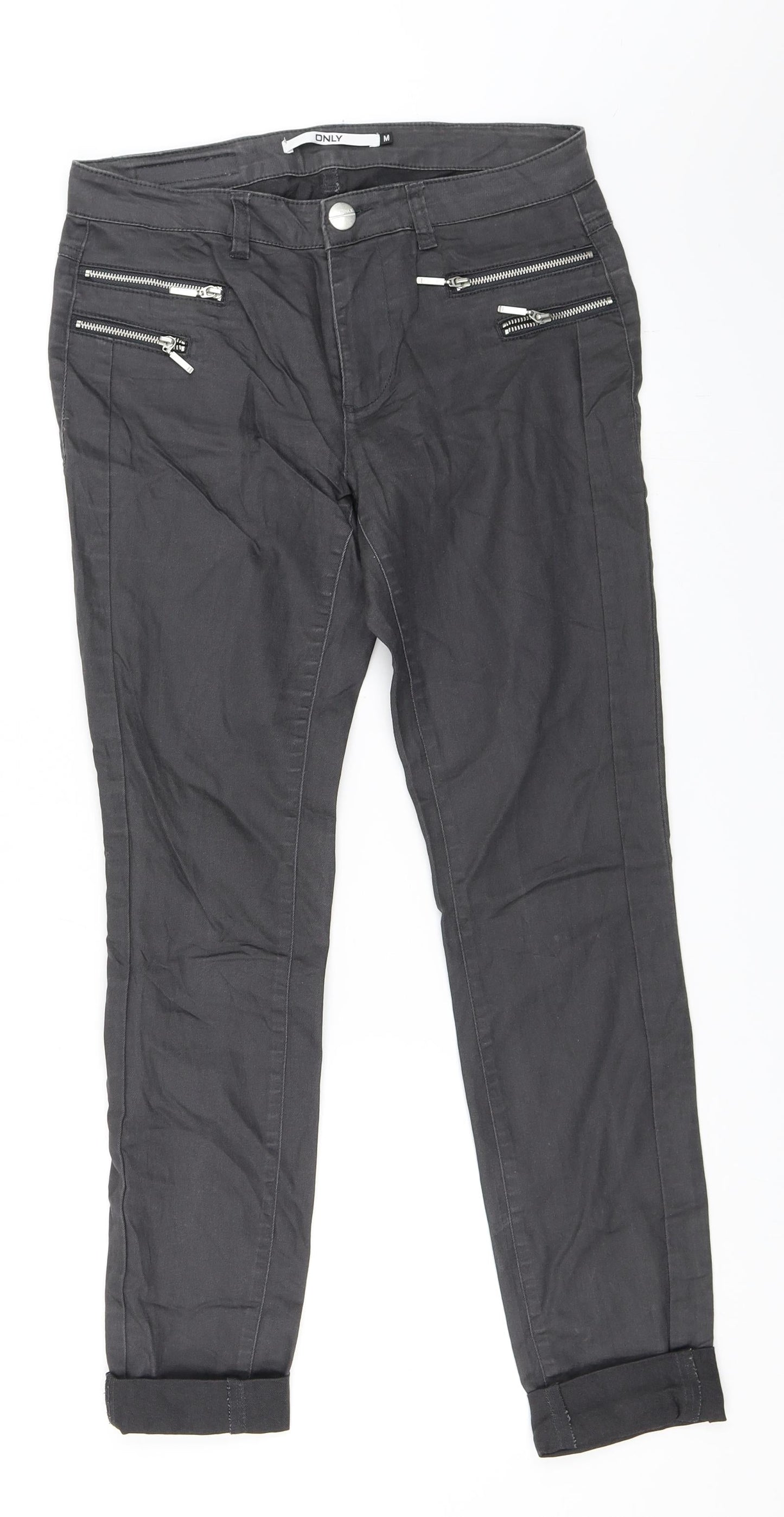 Only Womens Grey   Straight Jeans Size M L28 in
