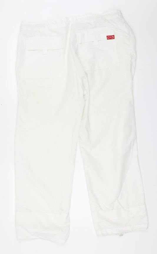 CMD Womens White   Sweatpants Trousers Size 44 L27 in