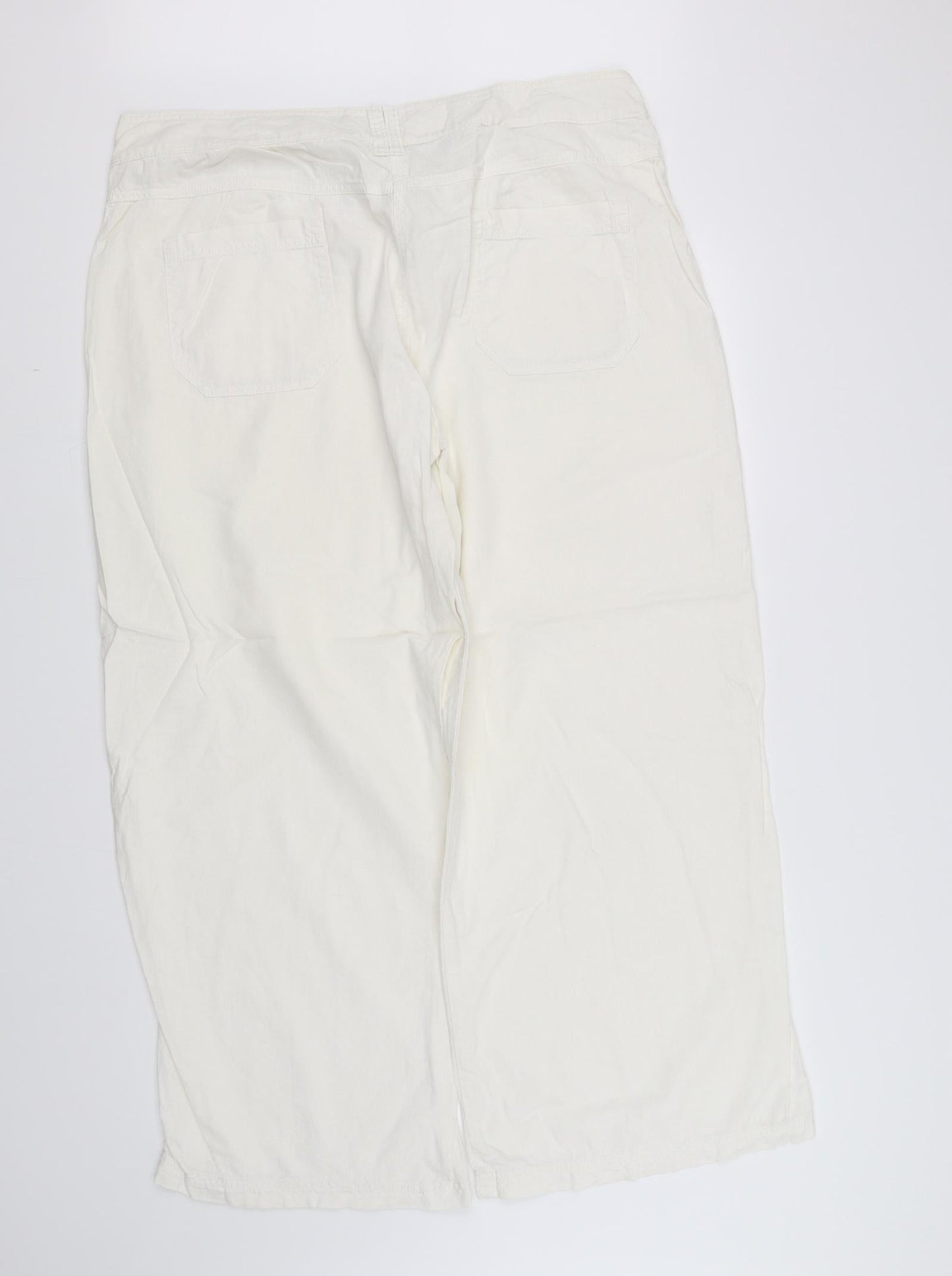 pre worn Womens White   Trousers  Size 20 L32.5 in