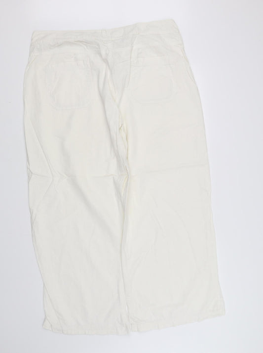 pre worn Womens White   Trousers  Size 20 L32.5 in