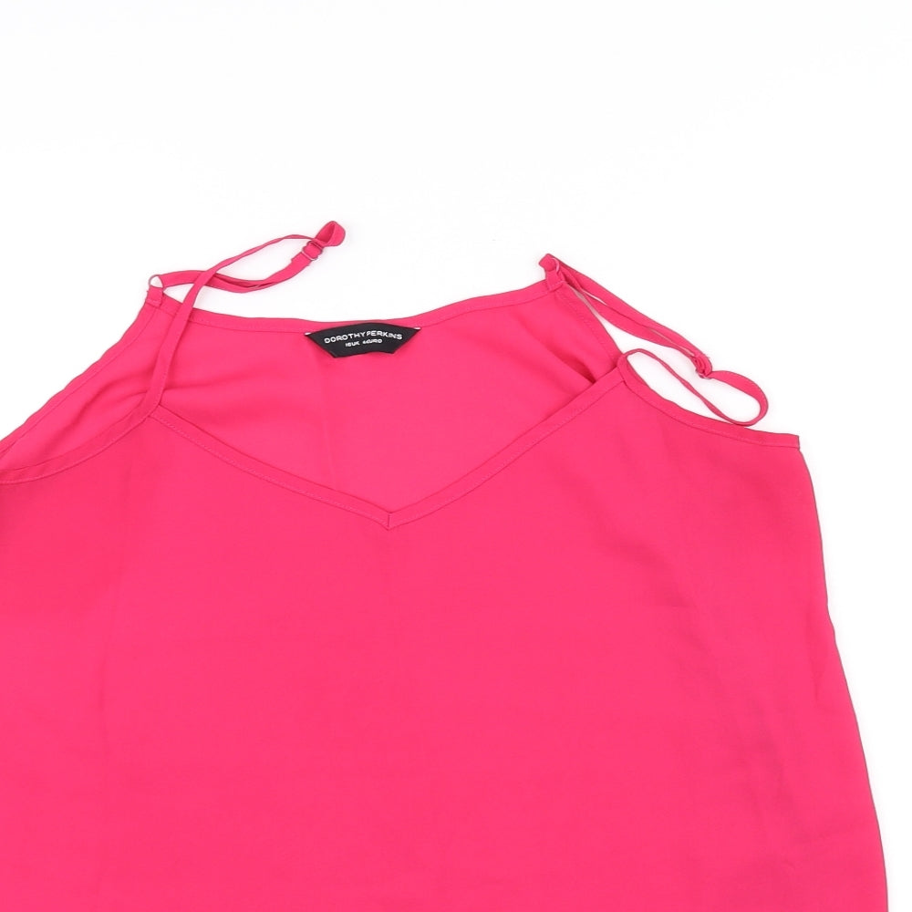 Dorothy Perkins Womens Pink   Basic Tank Size 16
